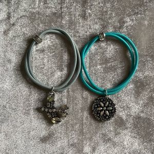Lucky Brand charm embellished ponytail holders - set of two - never worn